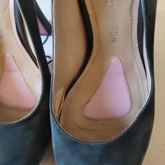 Paris Hilton green suade high heels - Picture 8 of 9